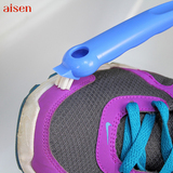 日本AISEN多功能L型双头洗鞋刷 运动鞋清洗刷 长柄清洁刷洗鞋刷子
