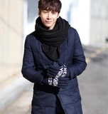 冬季新款韩国代购男装薄羽绒服潮男士韩版中长款修身棉衣外套潮
