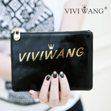 viviwang2016新款牛真皮韩版女化妆零钱证件包手机手拿小包手机包