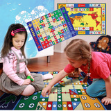 飞行棋地毯游戏棋毯大富翁游戏棋毯儿童爬行垫双面地毯益智玩具