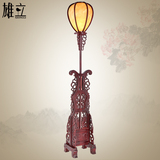 中式灯具 古典羊皮灯 实木灯饰 复古落地灯 高端仿古典精品落地灯