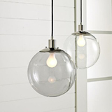 设计师的灯透明玻璃圆球吊灯简约吊灯球形透明清光玻璃圆球形吊灯