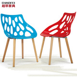 包邮实木欧式餐椅简约现代塑料椅子创意个性休闲咖啡椅电脑靠背椅