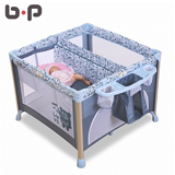 可折叠多功能婴儿床 高端铝合金围栏便携游戏床 欧式BB床儿童床