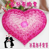 情人节浪漫心形创意粉红色玫瑰花送老婆爱人女朋友生日礼物包邮