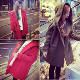 2016春款韩版新款时尚斗篷中长款毛呢外套气质潮流妮子大衣学生女