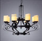 美式复古烛台灯具欧式创意个性餐厅工程卧室客厅灯饰简约铁艺吊灯