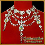 海外代购 舞蹈项链装饰配件 华丽施华洛世奇创意水晶时尚选美