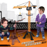 大型遥控充电塔吊起重机吊车吊机工程车模型儿童益智玩具遥控汽车