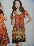 台湾品牌华曼妮2015中老年妈妈大码时尚夏季短袖女装专柜正品5636