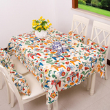 布艺桌布餐桌垫子 台布全棉桌布防水防油 茶几桌布欧式复古马和花