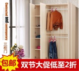 欧式卧室美式实木推拉液压门被柜储物松木成人衣柜简约现代多层架