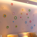 花圆形3D立体实木墙贴 墙上墙面装饰品家居儿童客厅卧室背景墙贴