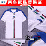 意大利客场白色足球衣2016欧洲杯 皮尔洛短袖足球训练队服套装 男