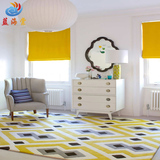 简约现代北欧菱格客厅地毯沙发茶几地毯卧室满铺床边毯可爱抽象毯