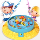 儿童磁性钓鱼玩具可充电大号宝宝早教益智电动钓鱼机鱼池1-3-6岁
