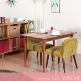 出口日本多色拼木餐桌长方形4人木制现代北欧风可爱时尚家具1.2米