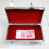 不锈钢密码印章盒财务票据箱印鉴盒子小箱带锁扣收纳箱存钱箱包邮