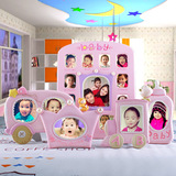 照片框可爱相架创意挂墙组合宝宝周岁礼物儿童相框摆台7寸6寸3寸