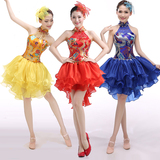 中国风演出服女现代舞蹈服装新款打鼓服快板短裙广场舞水鼓表演服