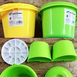 画画水桶水彩桶多功能洗笔桶绘画工具桶水粉画桶颜料盘颜料桶小桶