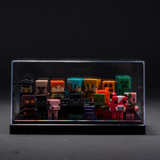 包邮我的世界造型公仔+音乐台灯展示盒摆件人偶玩偶玩具生日礼物
