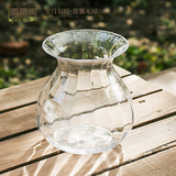 阑珊树-小水壶 手工口吹玻璃花器 巴洛克风格装饰品摆件 透明花瓶