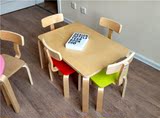 实木儿童桌椅幼儿园餐桌学习桌宝贝桌椅儿童餐椅餐桌
