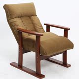 实木可躺懒人沙发欧式田园休闲午睡折叠老人椅美容体验电脑躺椅子