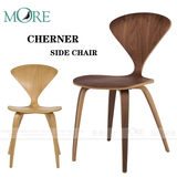 Cherner side chair弯曲实木线条椅子北欧简约时尚餐椅休闲电脑椅