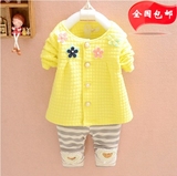 6-7-8-9-10-12个月婴儿衣服女宝宝春装0-3岁潮装公主韩版长袖套装