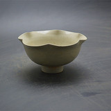 宋仿古湘湖窑荷叶口碗 茶碗 古玩古董 做旧陶瓷收藏摆件出土瓷器