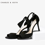 CHARLES&KEITH高跟凉鞋 CK1-60360861 磨砂鱼嘴通勤高跟鞋