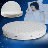 纯天然乳胶可折叠2米圆床垫 双人席梦思圆形针织面料弹簧床垫定制