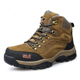 探路者正品男鞋 高帮加绒保暖户外鞋防水登山鞋 冬季保暖徒步鞋