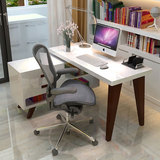 时尚创意小户型烤漆电脑桌转角书桌写字台办公家用旋转实木电脑桌