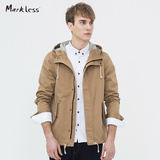 Markless2016男士春夏季夹克男青年连帽薄款春装休闲外套男潮流