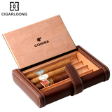 CIGARLOONG茄龍雪茄盒 雪茄保湿盒 便携式雪松木雪茄套 4支装