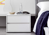 卧室木质床头柜简约时尚白色抽屉式收纳柜双层迷你储物柜特价包邮