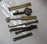 老铜件/古董老锁铜钥匙6把一组一起包老