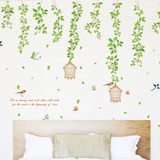 墙贴纸 鸟语花香 墙纸贴墙贴画客厅温馨卧室树贴花 墙壁贴纸