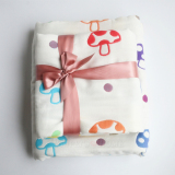 出口日本hoppettat同款婴儿空调被纯棉六层纱布蘑菇盖被包被浴巾