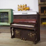 zakka杂货 复古树脂钢琴模型 小摆件 拍摄道具 橱窗橱柜装饰品