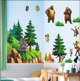 幼儿园儿童房包邮3D立体层层贴画熊出没墙贴公主与城堡墙贴新年款