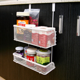 1208S创意门后挂篮柜门挂架 厨房置物架调味料架 收纳架整理用品