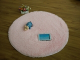 精品加厚丝毛地毯客厅卧室茶几地毯床边玄关地毯 粉色圆