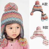 397-470 现货 英国next正品女童彩色毛球毛线帽+手套