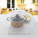 泡沫之夏 防蝇食物罩可折叠蕾丝菜罩餐桌饭菜罩防尘防虫罩子盖子