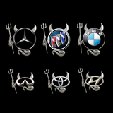 汽车车贴纸个性品牌车logo贴适用于奔驰宝马品牌标志贴名图车贴