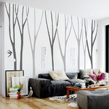 大树林 大型墙贴纸 家居客厅沙发背景 店铺橱窗玻璃装饰 田园风格